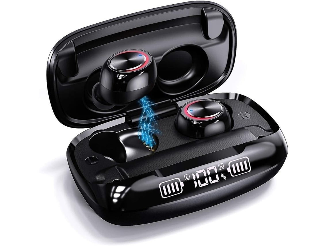 Lurelia Auriculares Bluetooth Tws Hifi Stereo Sound Tech Resistentes À Água Preto