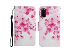 Capa De Couro Com Estampa Pintada Na Horizontal Para Samsung Galaxy S20, Com Suporte, Compartimento Para Cartões E Carteira.