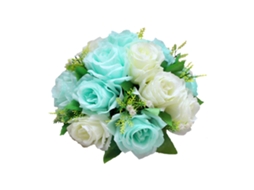 Laxiscreed Guirlanda De Flores De Seda Para Casamento E Carro, Bola Decorativa Branco E Tiffany Blue