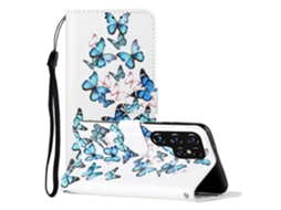Capa De Couro Pu Com Padrão De Mármore E Desenho Colorido Para Samsung Galaxy S22 Ultra 5g