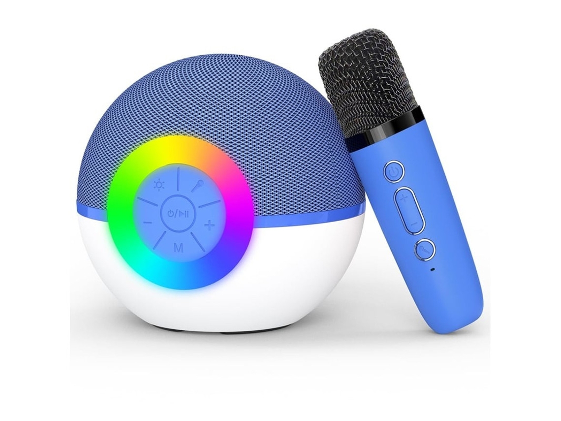 Mini Máquina De Karaokê Para Crianças E Adultos Alto Falante Bluetooth Portátil Com 2 Microfones Sem Fio Brinquedos Para Presente Com Repr Yizhood