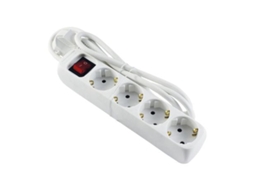 Base 4 tomas cable 3 x1,5 mm c/interruptor