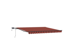 Toldo Retrátil Manual Laranja e Castanho 450x350 cm Tecido MAISON EXCLUSIVE