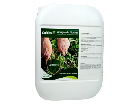 CULTIVERS Vinagre Álcool 20 L 100% Natural. Elimine Ervas Daninhas. Sistema de Rega Limpador e Bactericida Regulador Natural