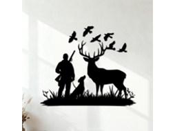 Adesivos de parede em vinil Papa Deer Hunter 68x81,7cm removíveis sem deixar cola preta.