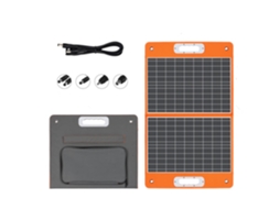 Flashfish Carregador Solar Portátil Dobrável 18v 60w Saída Dc Usb-c Qc3.0 Celular Tablet Camping Trailer Motorhome