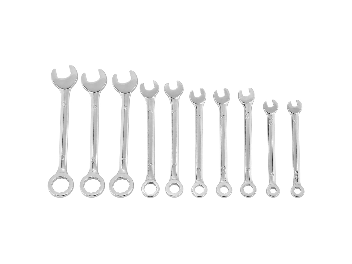 Conjunto de chaves de combinação métricas 11 peças chave de seta ferramenta profissional para reparos
