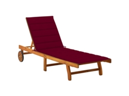 Sunlounger, Sunloungers Vidaxl Vermelho Madeira De Acácia (200 X 63 X 85 Cm)