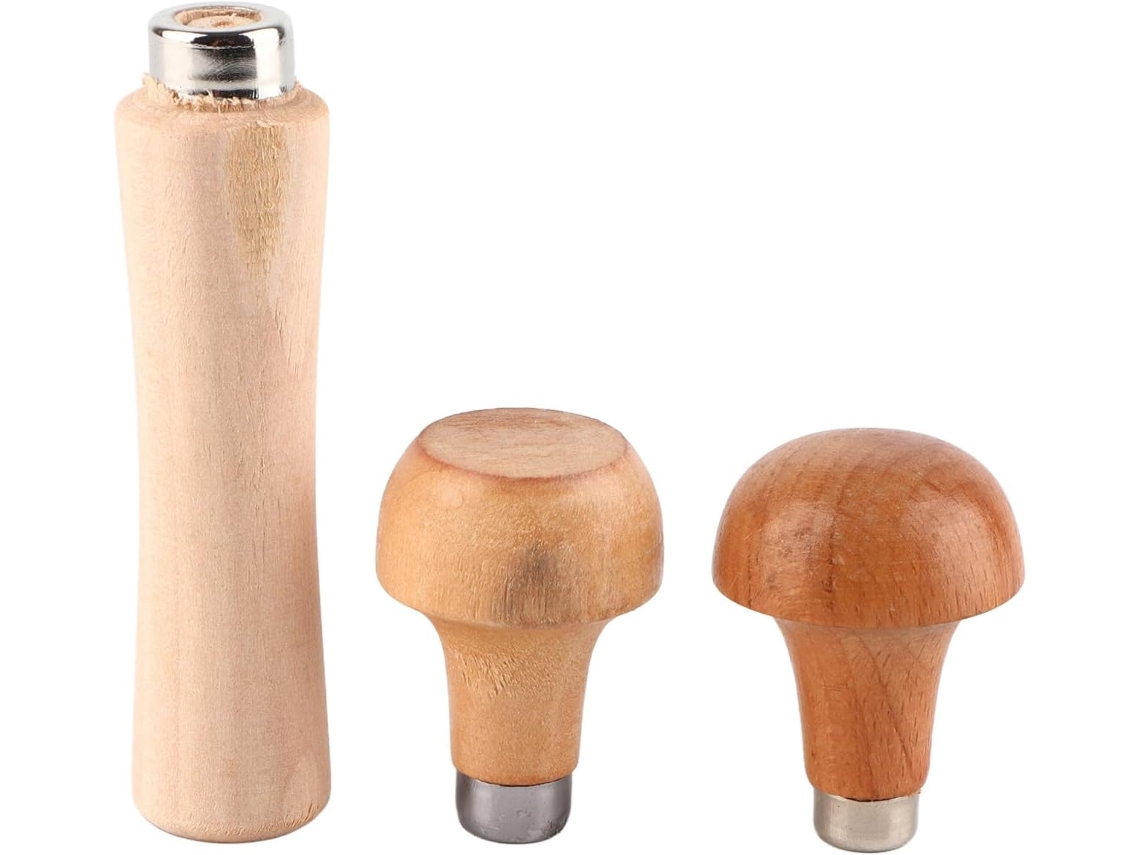 Conjunto De 3 Cabos Madeira Para Limas Rizghwoy, Com Pegada Firme E Confortável Para Ferramentas De Corte, Uso Versátil