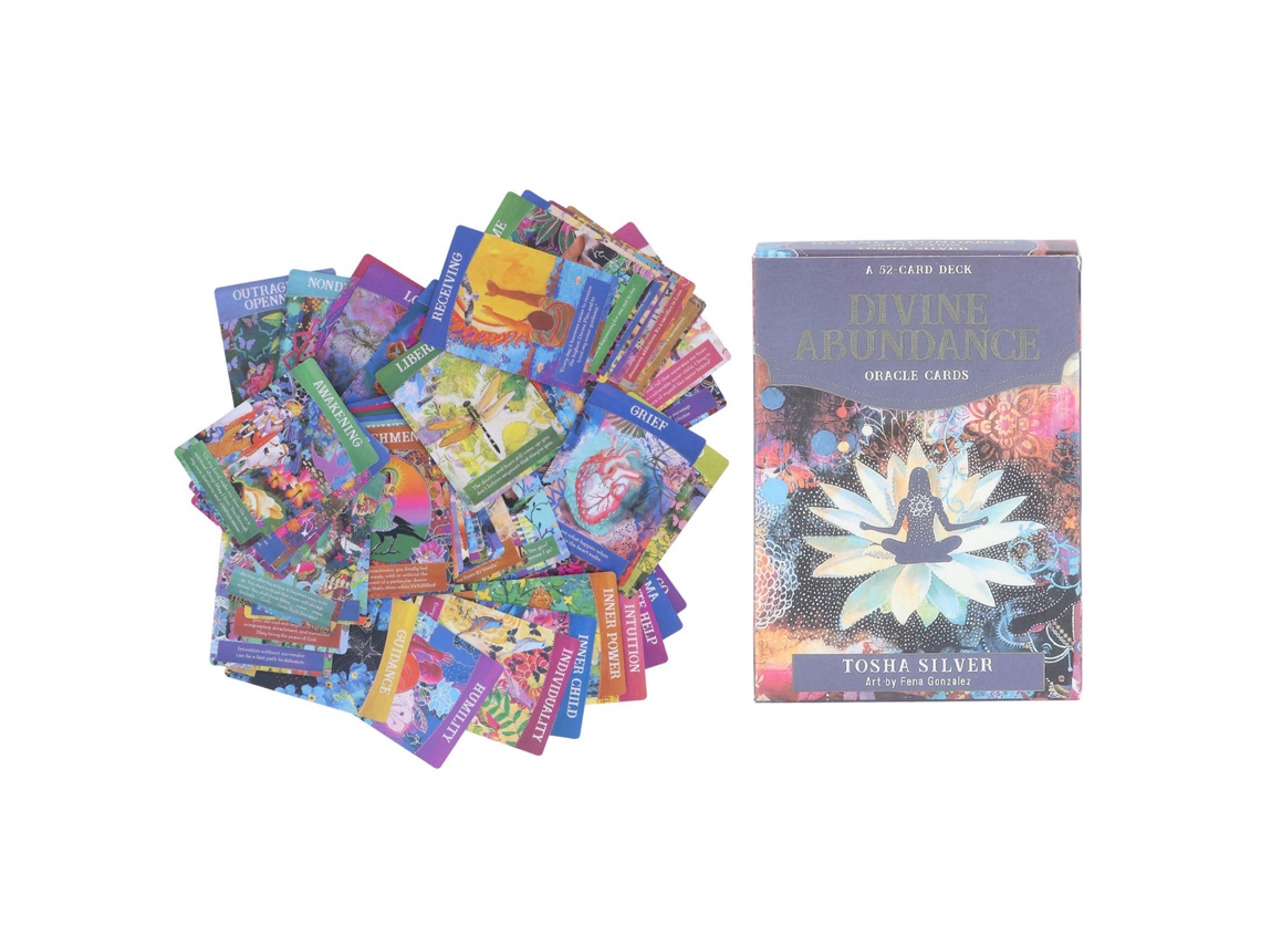 Mali 52 Cartas de Tarot Divinação Padrão Único Material Papel para Festas Entretenimento