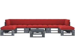 Pallet Lounge Set, Pallet Lounge Sets Vidaxl Cinzeto Madeira De Pinho (n/a)