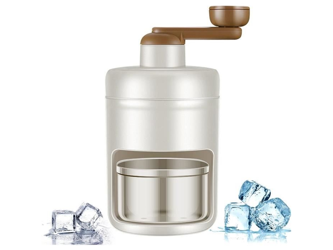 Triturador de Gelo Manual Portátil Máquina de Gelo Raspado Máquina de Raspadinha Mini Máquina de Fazer Blocos de Gelo com Ba P1019 TRAHOO