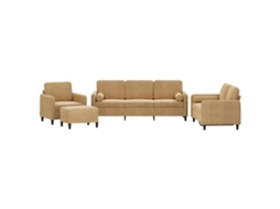 Sofa Set, Sofa Sets Vidaxl Marrom Veludo (n/a)