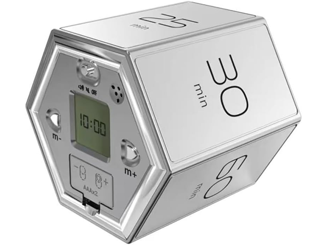 Cubo Temporizador Led Silencioso Para Crianças, 7,5 Cm