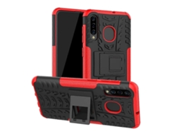 Capa De Celular Tpupc Com Textura De Pneu À Prova De Choque Para Galaxy A50 / A20 / A30, Com Suporte
