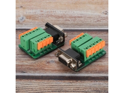 2 peças DB9 M0 01 conector adaptador de terminal fêmea de 9 pinos passo 5,0 mm