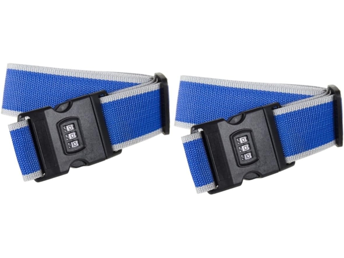 Collbath Conjunto De 2-cintas Ajustáveis Bagagem, Cintas Malas De Viagem Com Trava