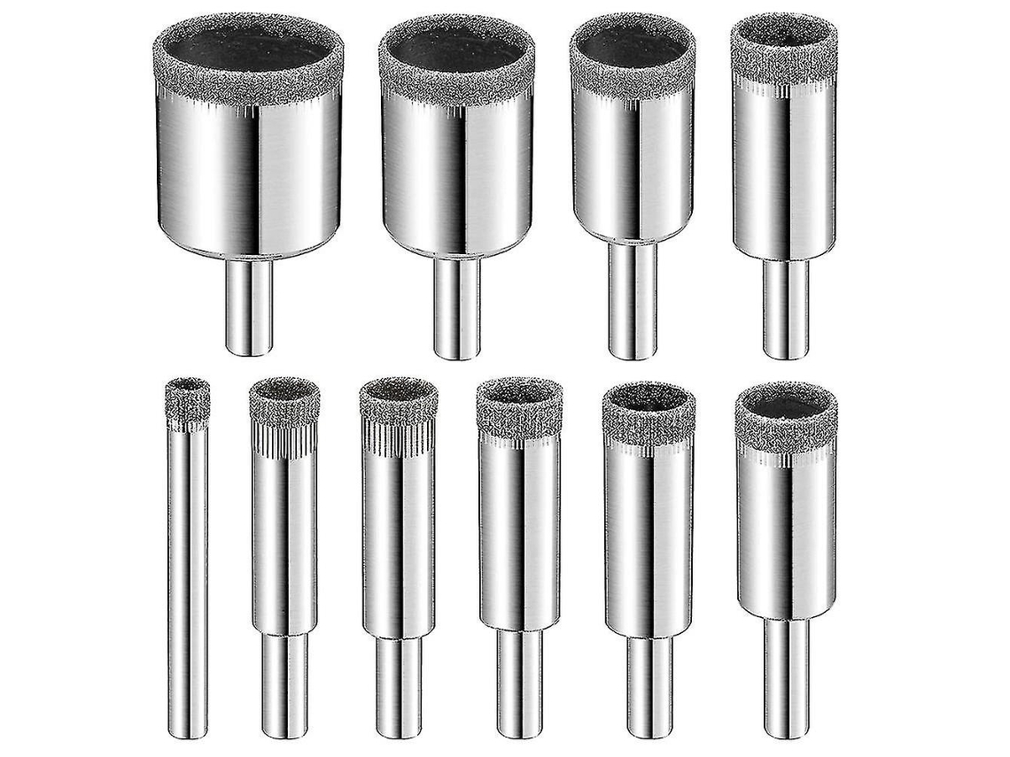 Conjunto De Brocas Diamantadas, 10 Peças Broca De Vidro Para Azulejos De Cerâmica, Porcelana, Mármore, Granito Yjd Slowmoose