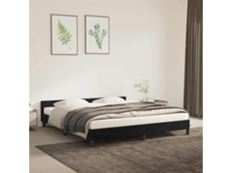 Vidaxl Estrutura de Cama Sem Colchão 160x200 Cm Veludo Preto