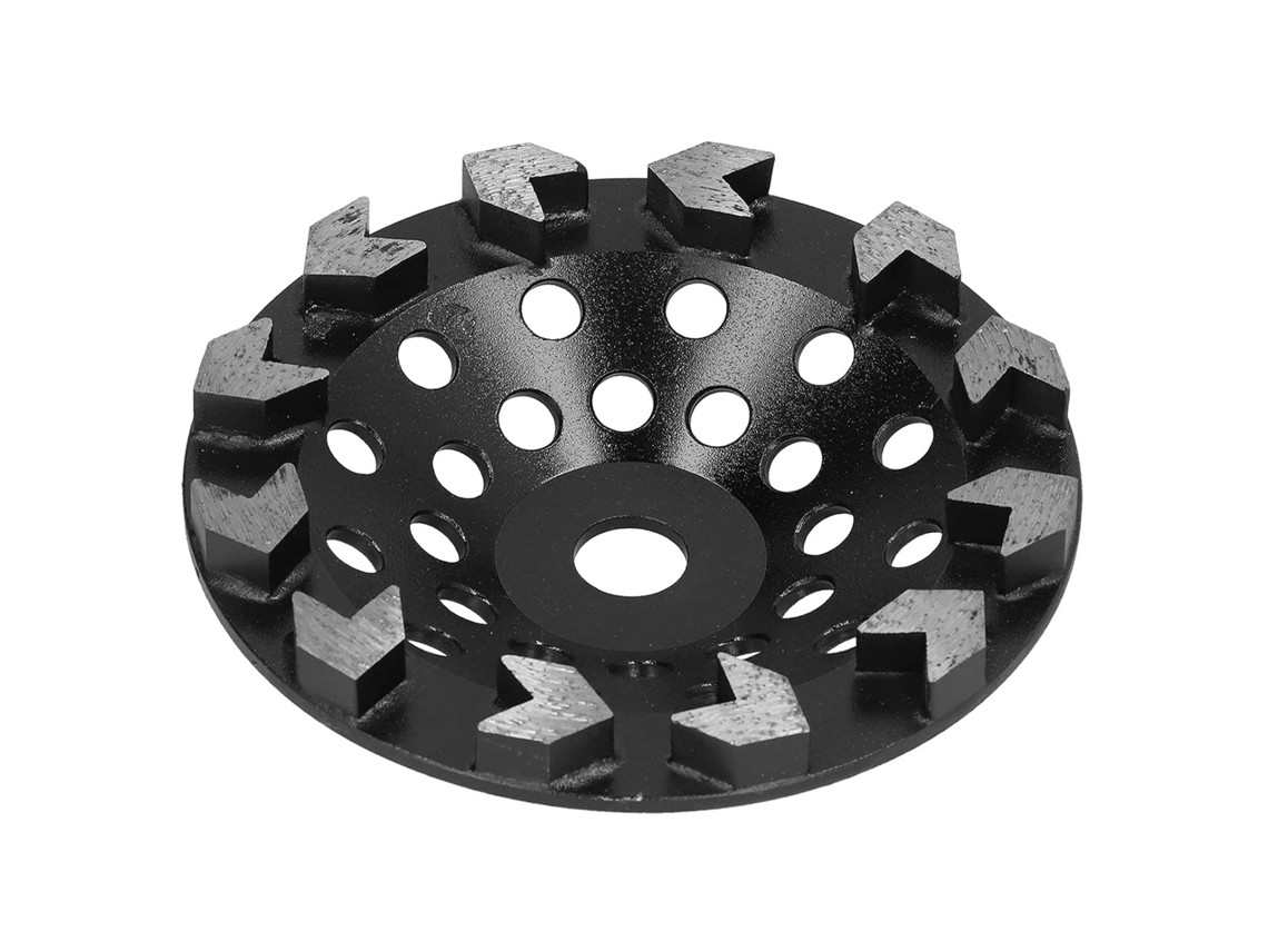 Conjunto De 10 Copos De Interseção Em Aço Preto De 180 Mm Para Concreto, Pedra E Cimento.
