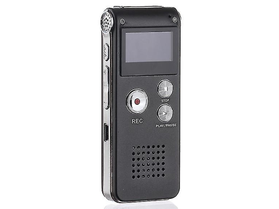 Gravador De Voz Digital Portátil, Gravador De Voz Lcd Mp3 Player 8gb Yizhood (preto)
