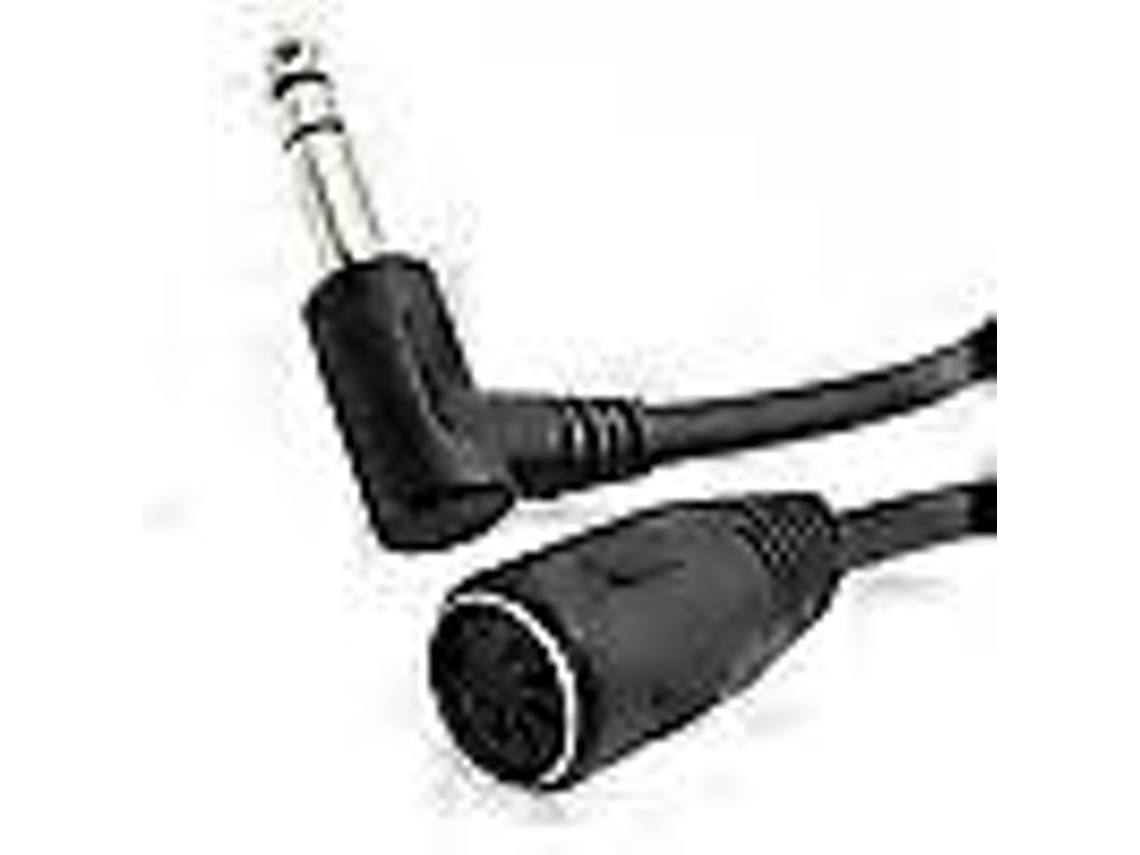 Junsunmay Macho Midi Adaptador de Áudio Estéreo para 5 Pinos Fêmea 6,35 Mm E 1/4 Polegada, Cabo Comprimento 20 Cm Slowmoose