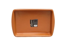 Fuente rectangular barro alas 38x26 cm