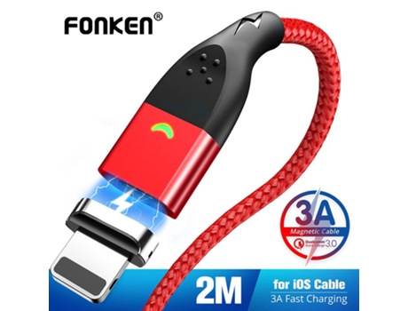 Cabo Micro Usb Magnético Ímã Usb Tipo C Cabo De Carregamento De Telefone 3a Cabo De Carregador Rápido Móvel Para Iphone Fonken
