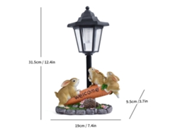 Luminária Solar de Resina, luz decorativa jardim, quintal e caminho AQUAFORGE
