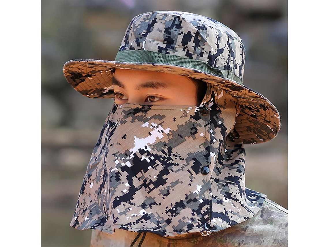 Chapéu de Pesca Camuflado Protetor Solar