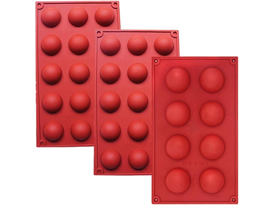 Molde Semicircular de Silicone, Molde Meia Esfera para Chocolate, Doces e Gomas, Bolo de Chá Zeuxo