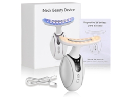 Massageador Facial Portátil Com Luzes Led De 7 Cores Para Potencializar O Cuidado Do Pescoço E Dos Ombros.