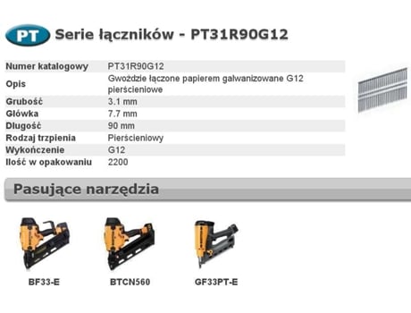 Gwozdzie Pt 33 3,1 X 90mm Anel Galwanizowane 2200 Szt. Bostitch