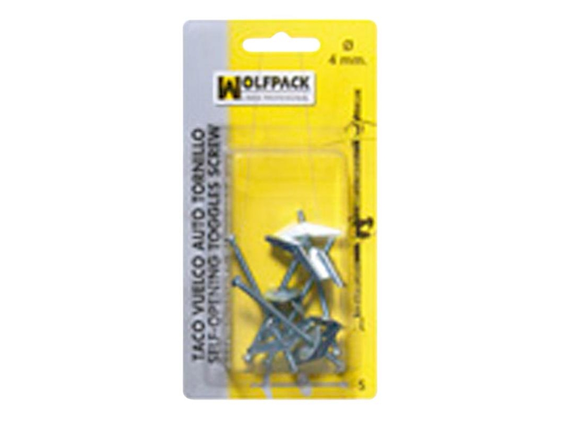Parafuso de Plugue Auto-Basculante M 4 (5 Peças) WOLFPACK LINEA PROFESIONAL