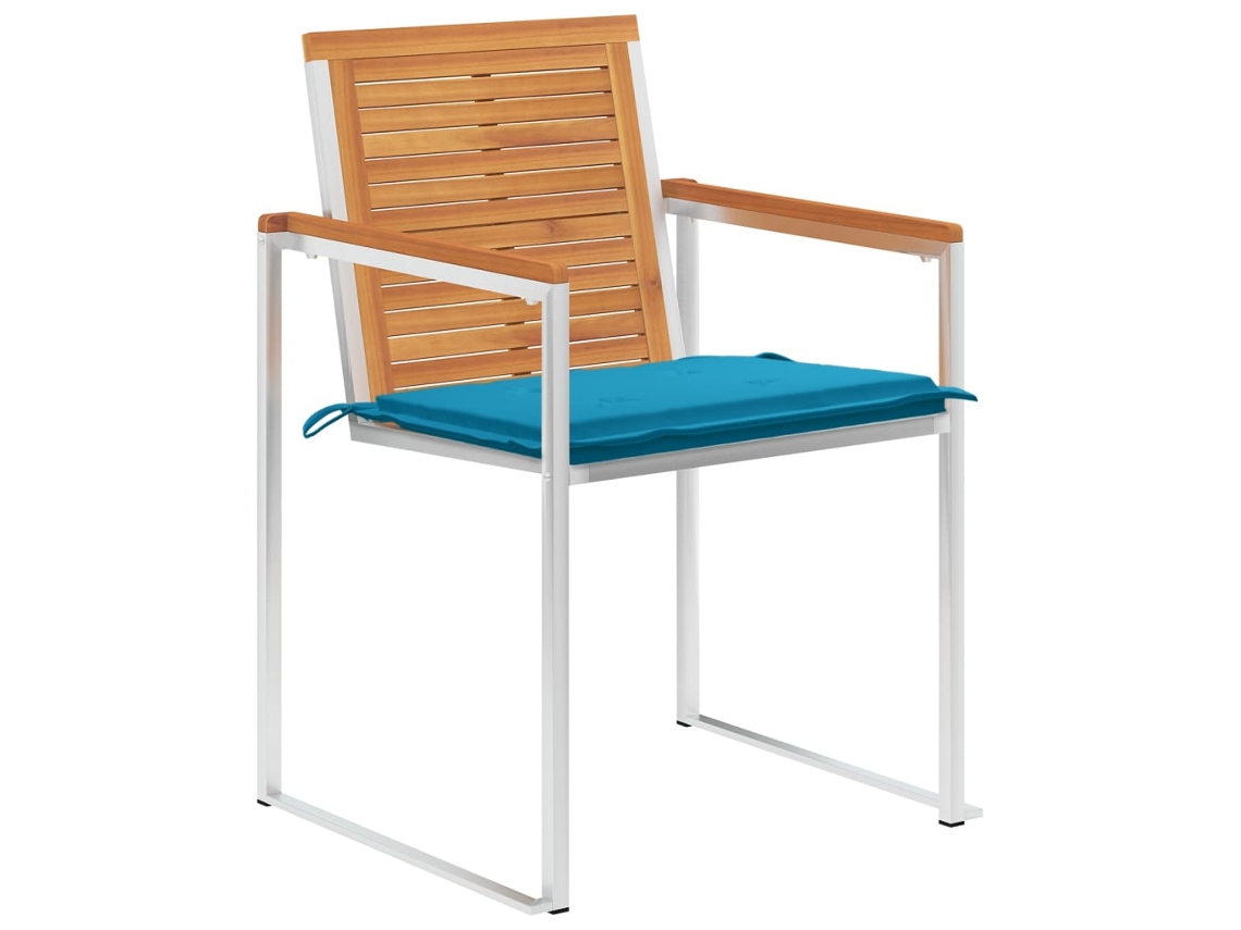 Maison Exclusive - Cadeiras De Jardim C/ Almofadões 4 Pcs Madeira De Acácia Maciça