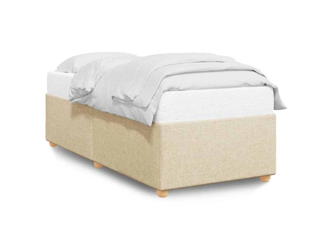Estrutura de Cama Tecido Cor Creme MAISON EXCLUSIVE (100x200 cm)