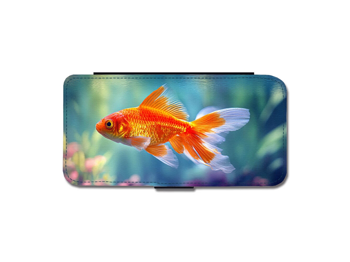 Capa Flip Para Iphone 17 Pro Com Estampa De Peixinho Dourado