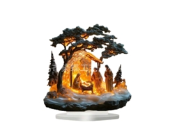 Laxiscreed Disponível: Elemento Decorativo De Halloween E Natal Em Acrílico 2d Para Casa E Mesa