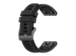 Bracelete de Smartwatch para Garmin Descent G1 22mm de cor sólida de silicone (preta)
