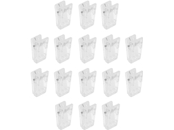 30 alfinetes autoadesivos para crachás de identificação, design simples e material ABS, práticos e duráveis.