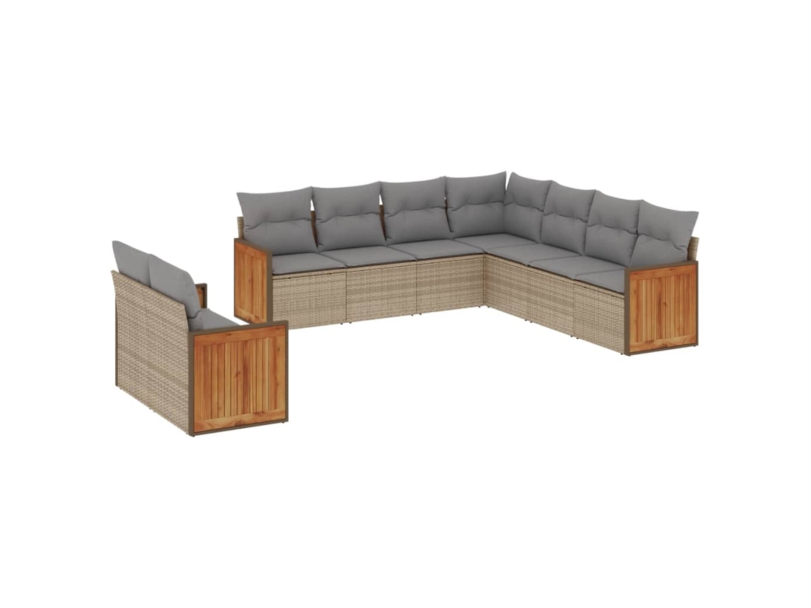 Garden Sofa Set, Garden Sofa Sets Vidaxl Bege Rattan / Vime (n/a)