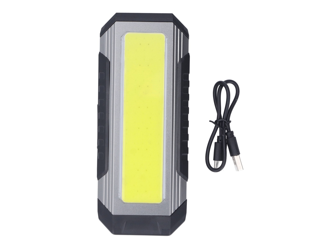 Lâmpada de Trabalho Cob Recarregável Led Magnética, Portátil, Ultra Brilhante, Multifuncional para Reparos e Camping | S/MARCA