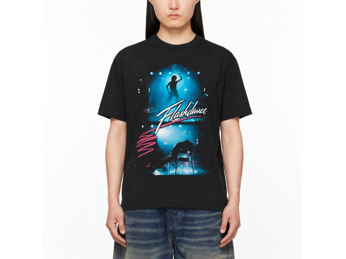 Rockinstone Flashdance Backlit Performing Black T-shirt Size:xxl