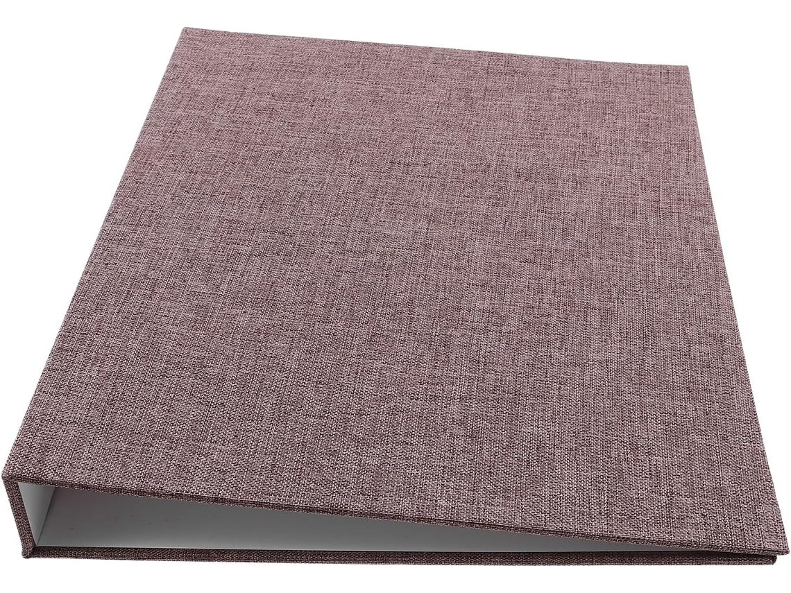 Pasta De 3 Argolas Kichouse A5 Com Capa Tecido E Metal Proteger Cadernos Páginas Anotações, Ideal Decoração