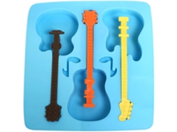Forma De Gelo Silicone Em Formato Guitarra Para Fazer Cubos Casa