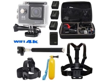 2.0 Lcd Ultra Hd 4k Wifi 1080p Esportes Pro Câmera De Ação 30m À Prova Dwaterproof Água Capacete Da Bicicleta Cam Dvr Vídeo 170 ° Grande Angular