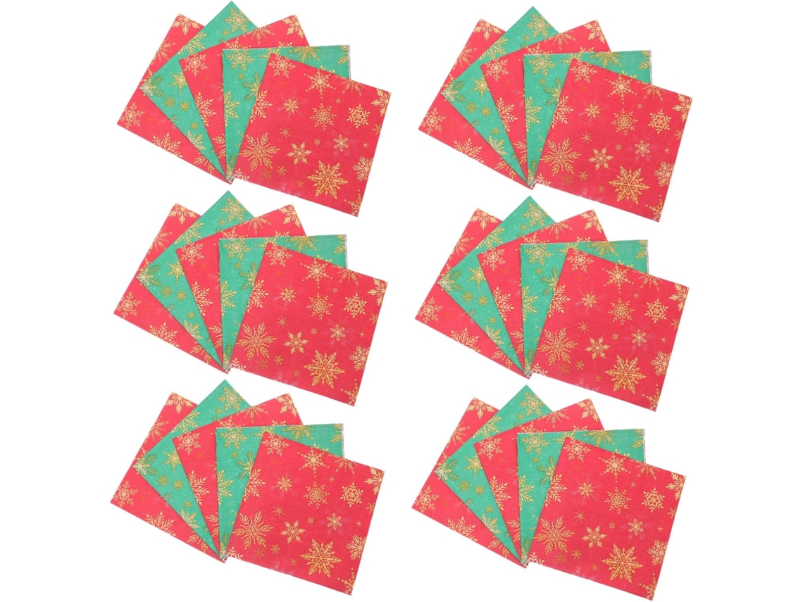 100 Guardanapos De Papel Com Tema De Inverno E Desenho De Neve Gokoco