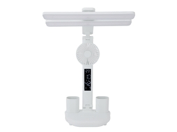 Lâmpada de Mesa Led com Ventoinha Apoio Canetas Relógio Iluminação Ajustável
