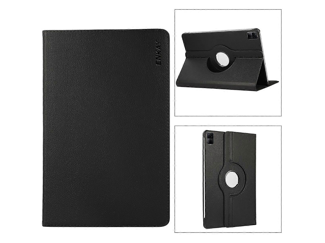 Capa Inteligente De Couro Litchi Com Rotação De 360 Graus Para Xiaomi Redmi Pad 10.61 Enkay Hat-prince
