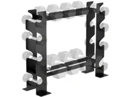 Suporte para halteres de 4 níveis em Aço, capacidade 200 kg, 70x21x55 cm S/MARCA